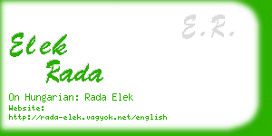 elek rada business card